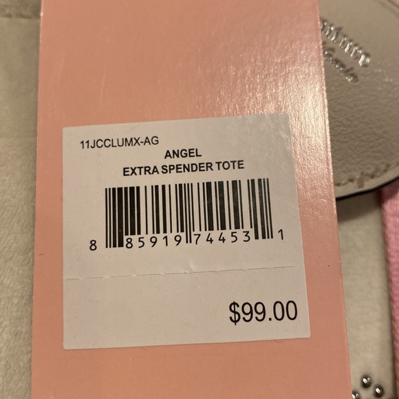 BNWT JUICY COUTURE Extra Spender Large Tote in Angel White - Picture 5 of 8